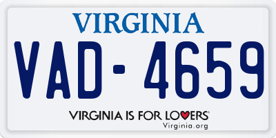 VA license plate VAD4659