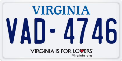 VA license plate VAD4746