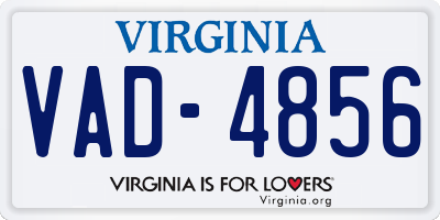 VA license plate VAD4856