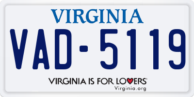 VA license plate VAD5119