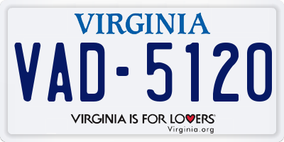 VA license plate VAD5120