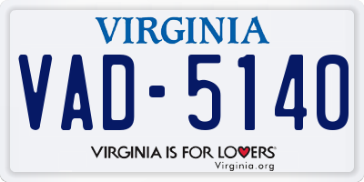 VA license plate VAD5140