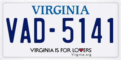 VA license plate VAD5141