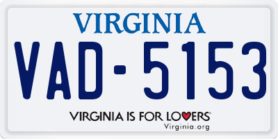 VA license plate VAD5153