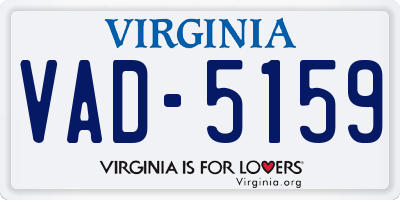 VA license plate VAD5159