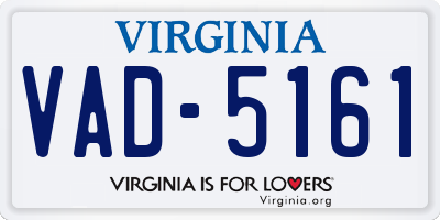 VA license plate VAD5161
