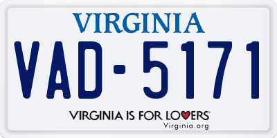 VA license plate VAD5171
