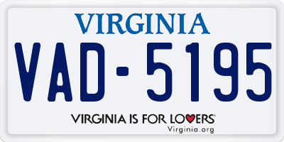 VA license plate VAD5195