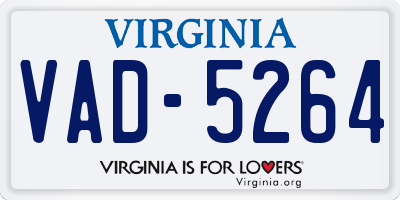 VA license plate VAD5264