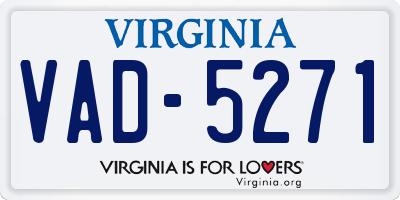 VA license plate VAD5271