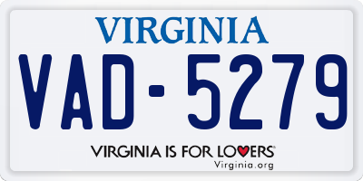 VA license plate VAD5279