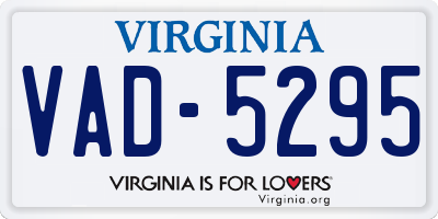 VA license plate VAD5295
