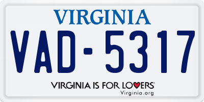 VA license plate VAD5317