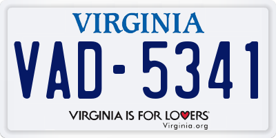 VA license plate VAD5341