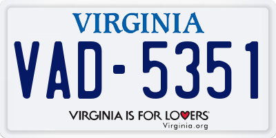 VA license plate VAD5351