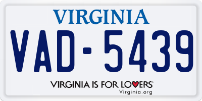 VA license plate VAD5439