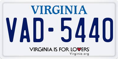 VA license plate VAD5440
