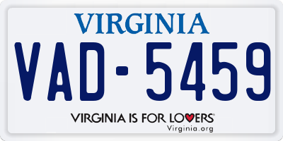 VA license plate VAD5459