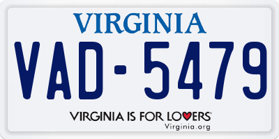 VA license plate VAD5479
