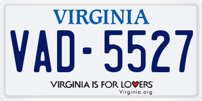 VA license plate VAD5527