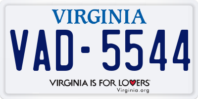 VA license plate VAD5544