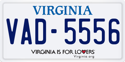 VA license plate VAD5556