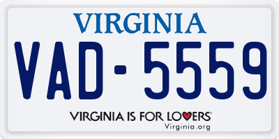 VA license plate VAD5559