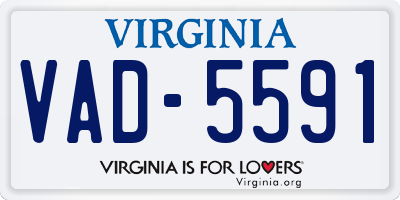 VA license plate VAD5591