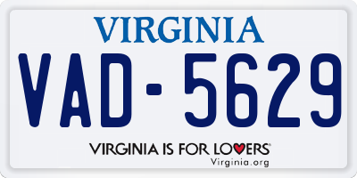 VA license plate VAD5629