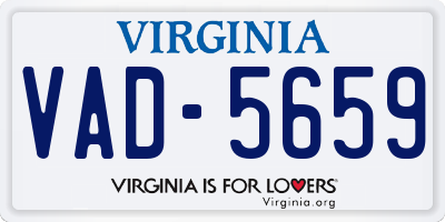 VA license plate VAD5659