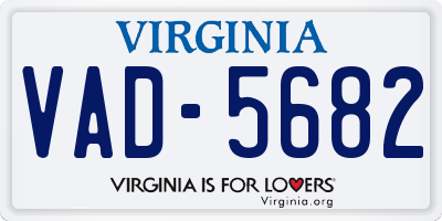 VA license plate VAD5682