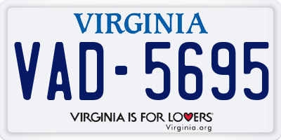 VA license plate VAD5695