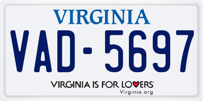 VA license plate VAD5697