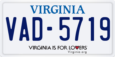 VA license plate VAD5719