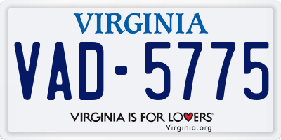 VA license plate VAD5775