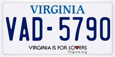VA license plate VAD5790