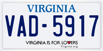 VA license plate VAD5917