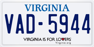 VA license plate VAD5944