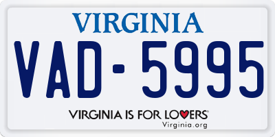 VA license plate VAD5995