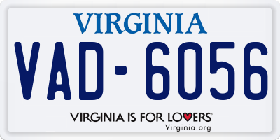 VA license plate VAD6056