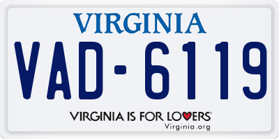 VA license plate VAD6119