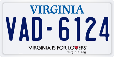 VA license plate VAD6124