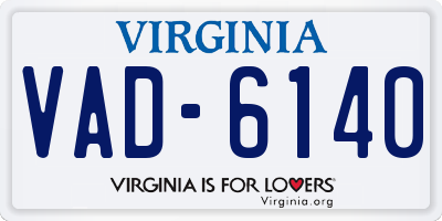 VA license plate VAD6140