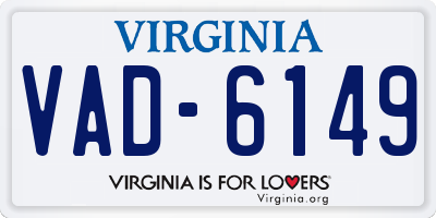 VA license plate VAD6149