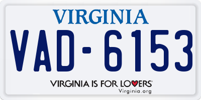 VA license plate VAD6153