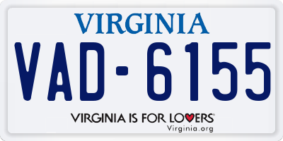 VA license plate VAD6155