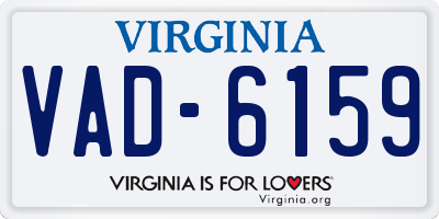 VA license plate VAD6159