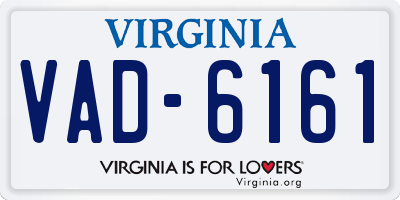 VA license plate VAD6161