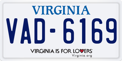 VA license plate VAD6169