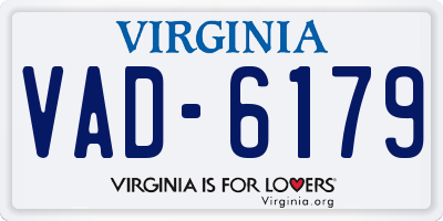 VA license plate VAD6179